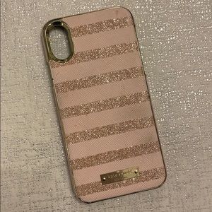 Pink Sparkle Kate Spade iPhoneX case